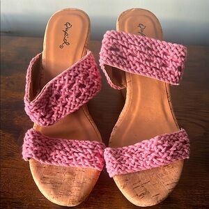 Pink Woven Women's Sandals